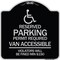 Signmission Connecticut Reserved Parking Permit Required Van Accessible Violators Will Be Fined M, BS-1818-24657 A-DES-BS-1818-24657 - alternate 1